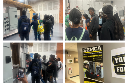 Students tour the facility